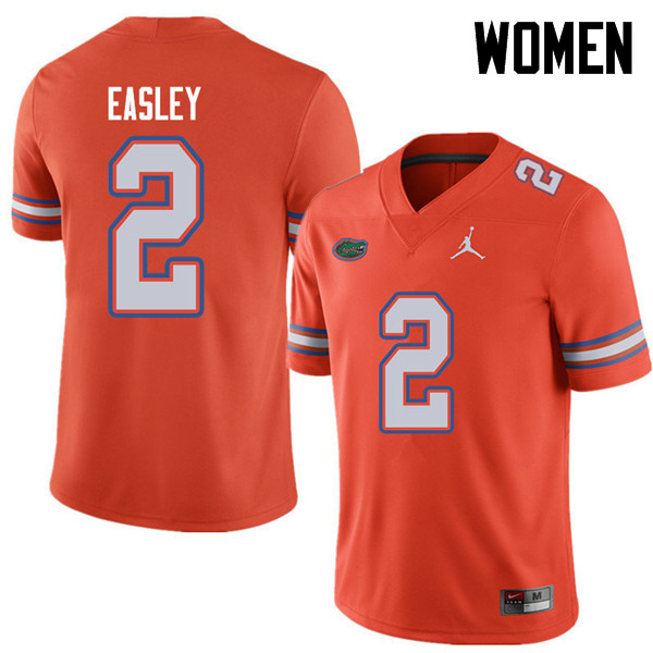 Jordan Brand Women #2 Dominique Easley Florida Gators College Football Jerseys Sale-Orange - Click Image to Close